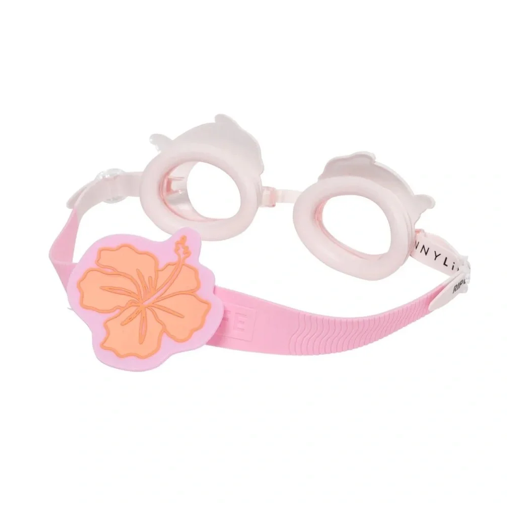Kids Pink Floral Dolphin Pink Goggles NWT